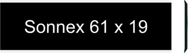 Klingelschild Sonnex 61x19 schwarz